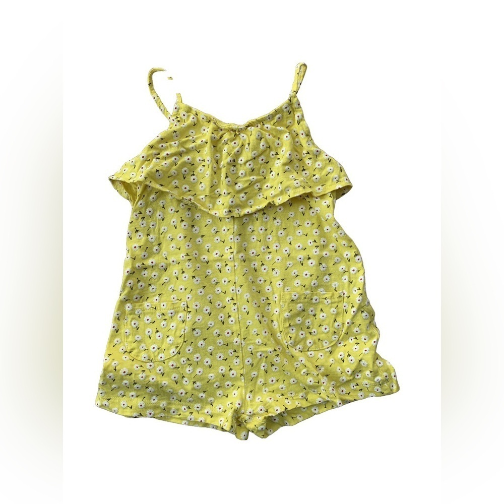 Zara Size 3-4 Years Yellow Floral Tank Romper
